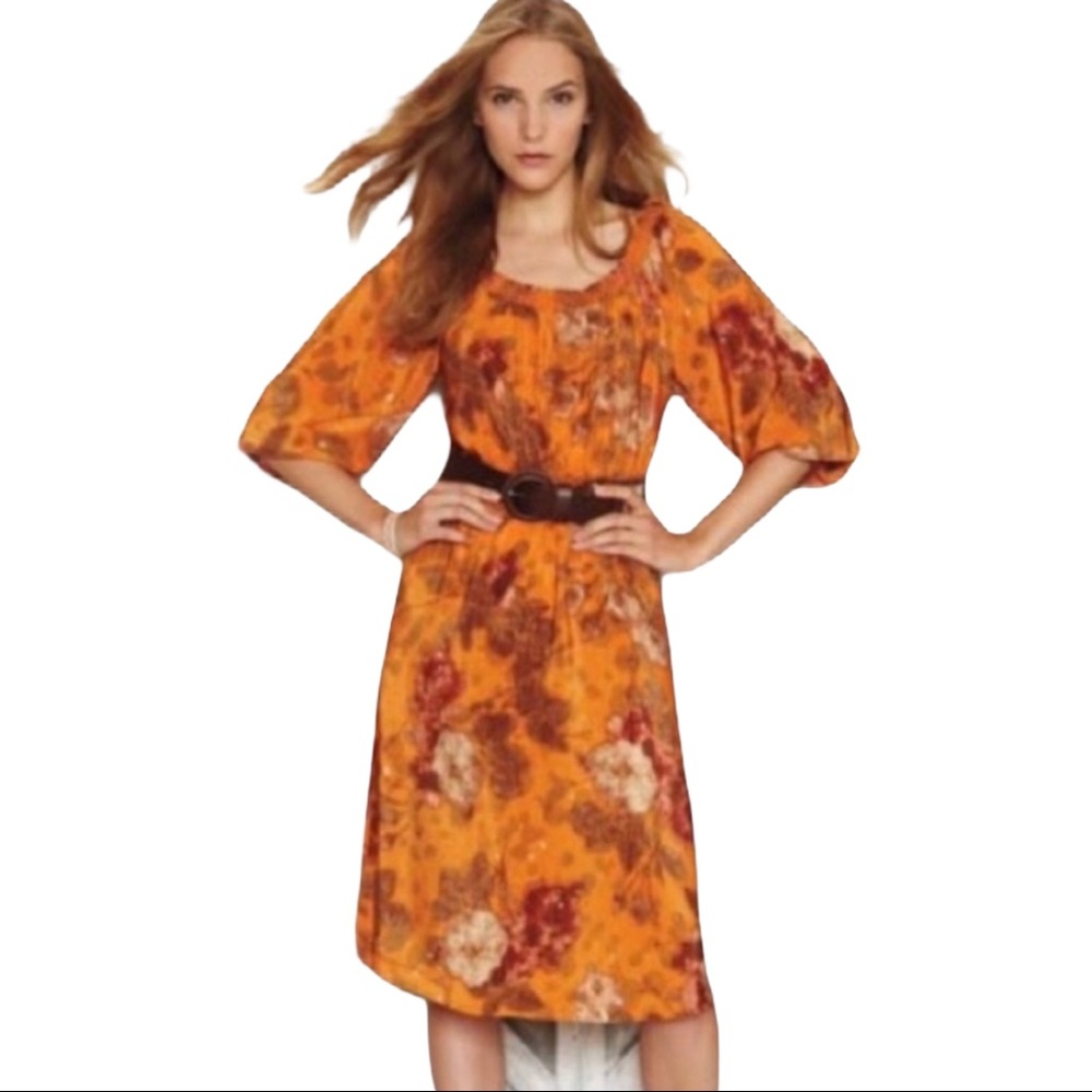 Moulinette Soeurs Cara Cara Silk Dress Orange 2